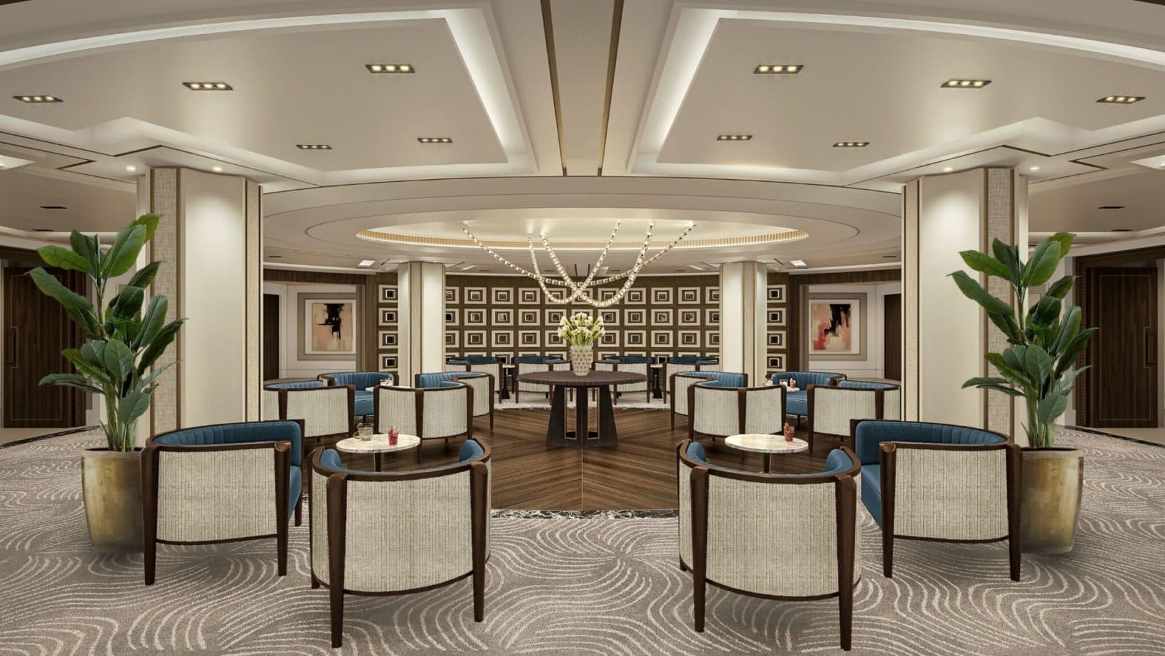 Seven Seas Prestige Atrium , Regent cruises