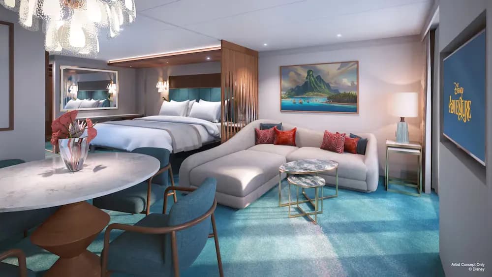 Disney Adventure, Concierge Family Stateroom with Oceanview Verandah