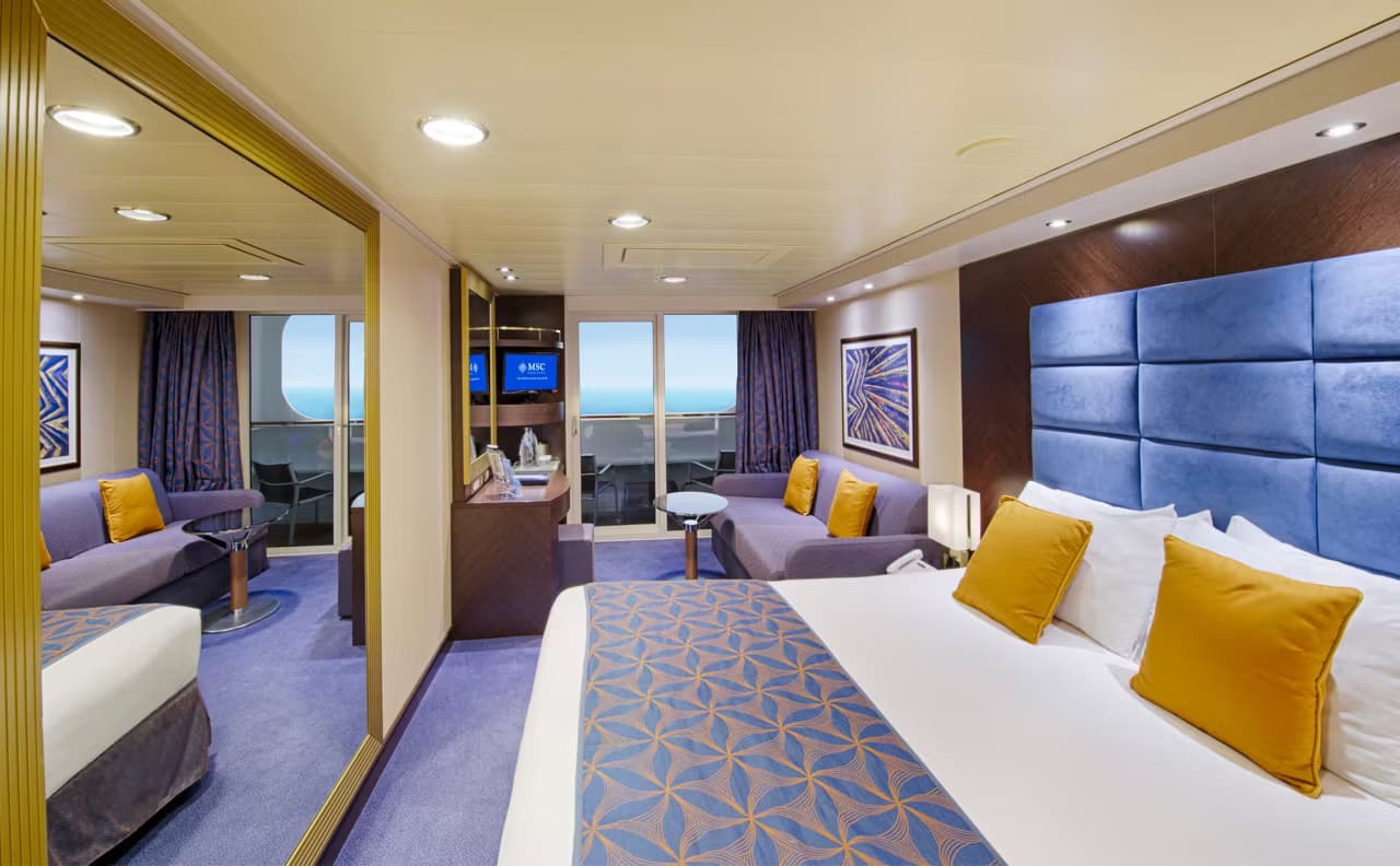 MSC Divina deluxe balcony with Partial view