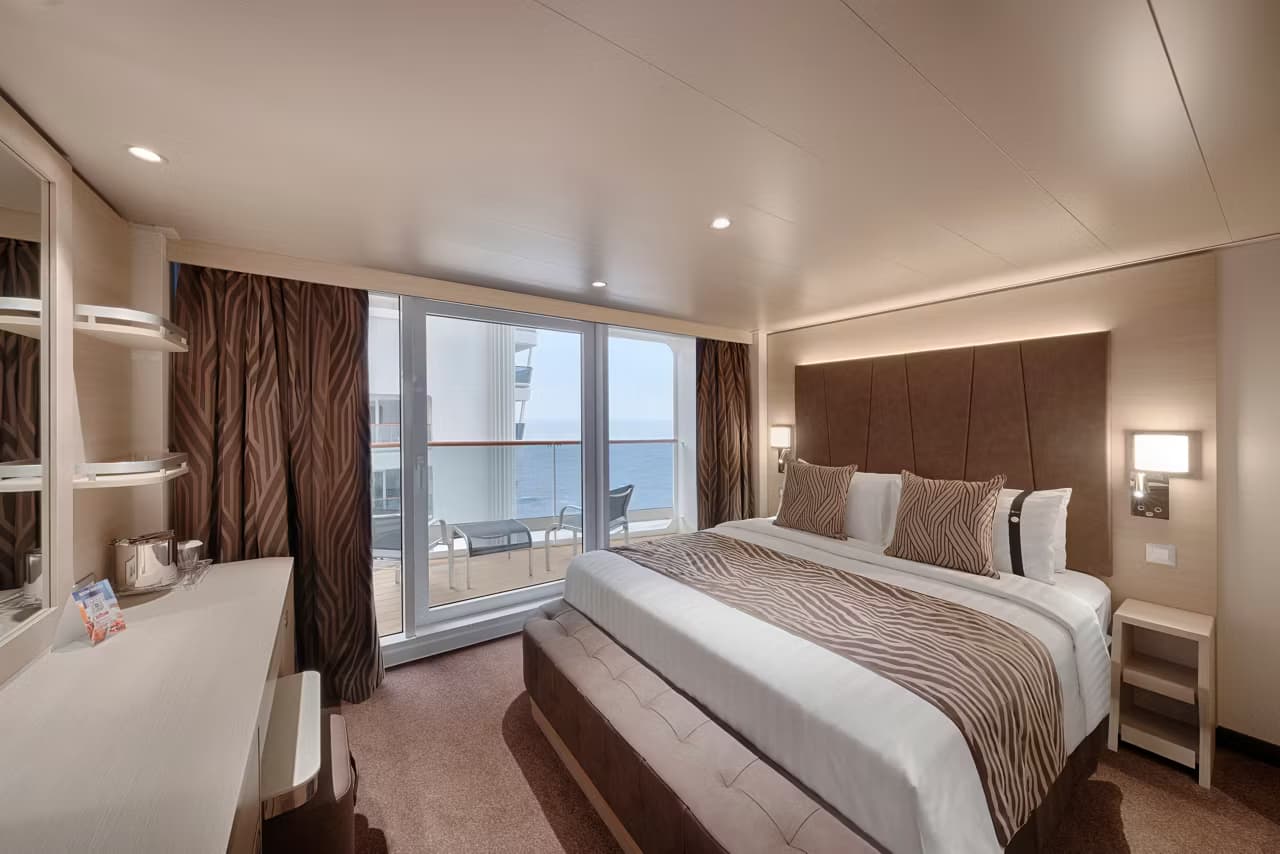MSC EUROPA DELUXE BALCONY WITH PROMENADE & OCEAN VIEW