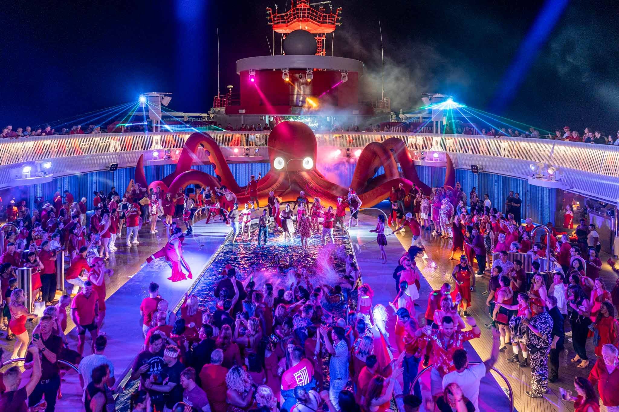 Virgin Voyage Scarlet night party
