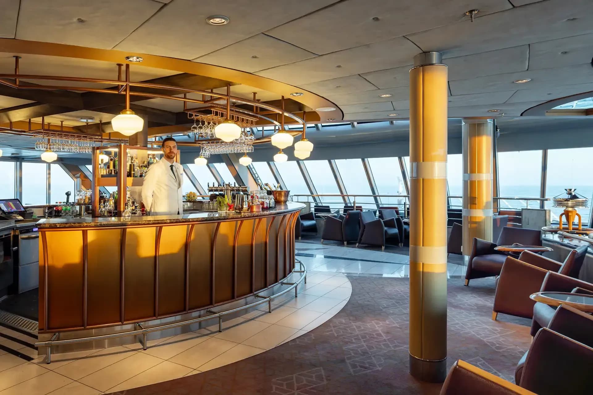 MS Trollfjord cruise ship bar
