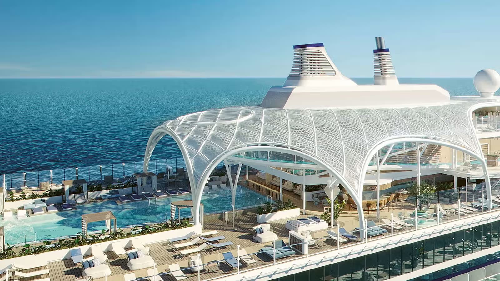 Mein Schiff Relax Cruise ship pool deck