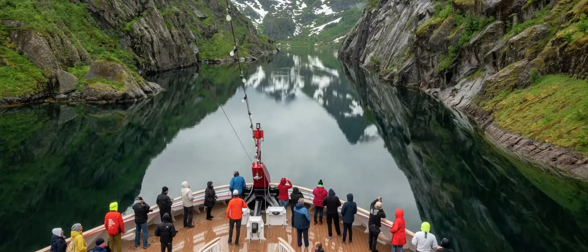 MS Trollfjord cruise ship viewing lounge