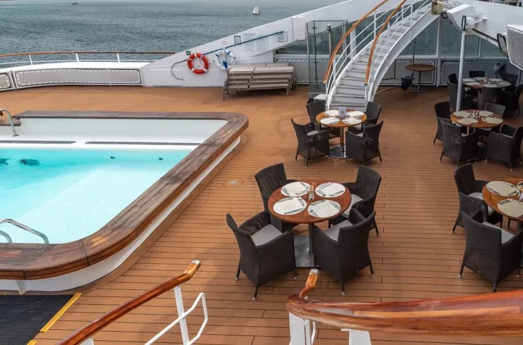 Ponant L'Austral Luxury Yacht pool deck
