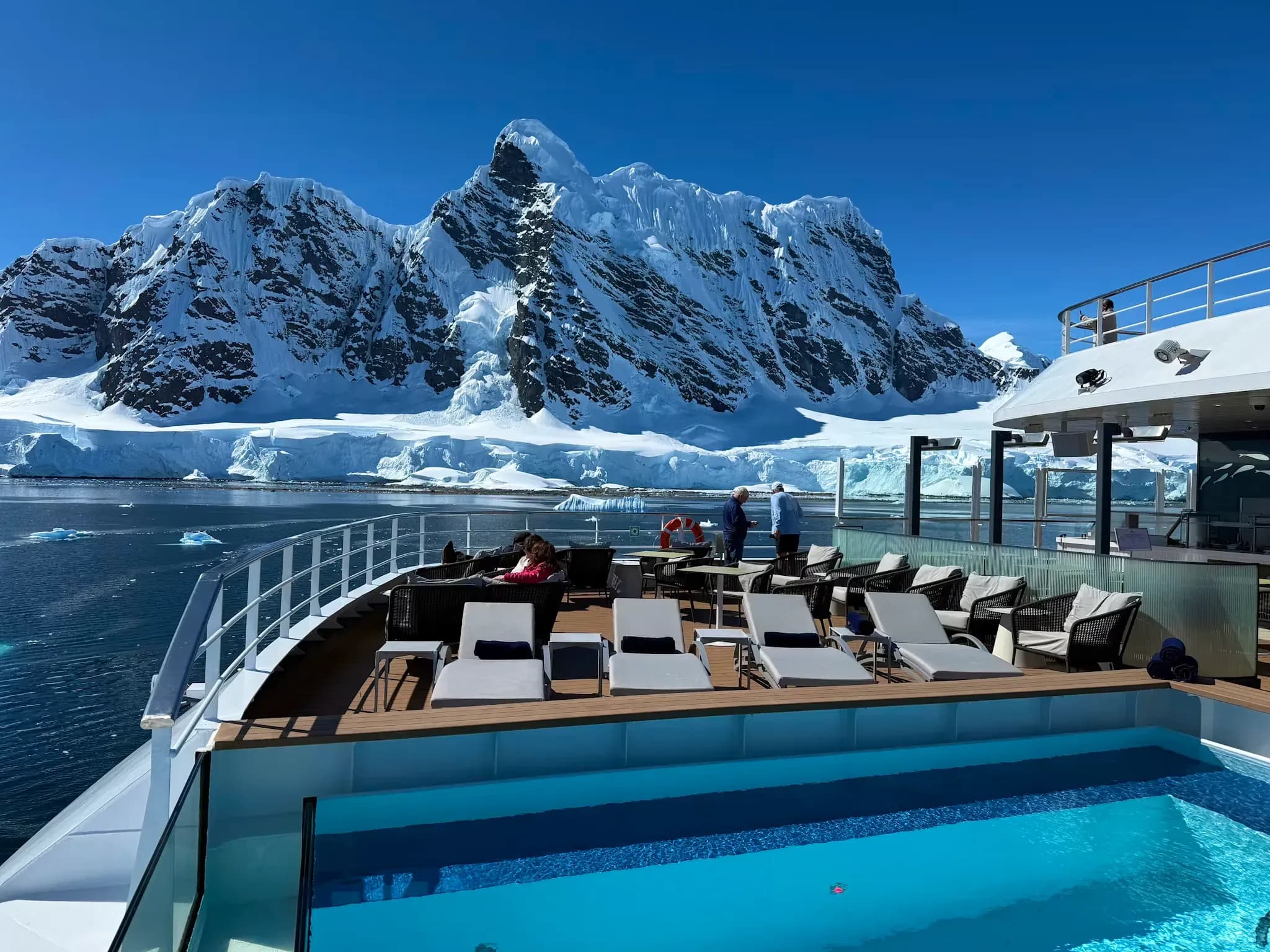 Swan Hellenic Pool Deck - Antarctica luxury cruise expedition