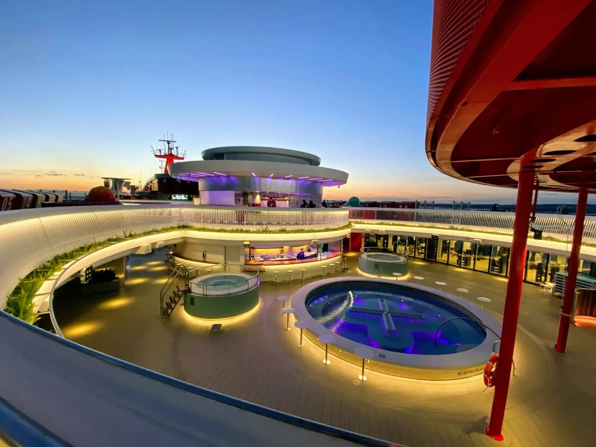 Virgin voyage Resilient lady pool deck | Briliant Lady | Valiant Lady