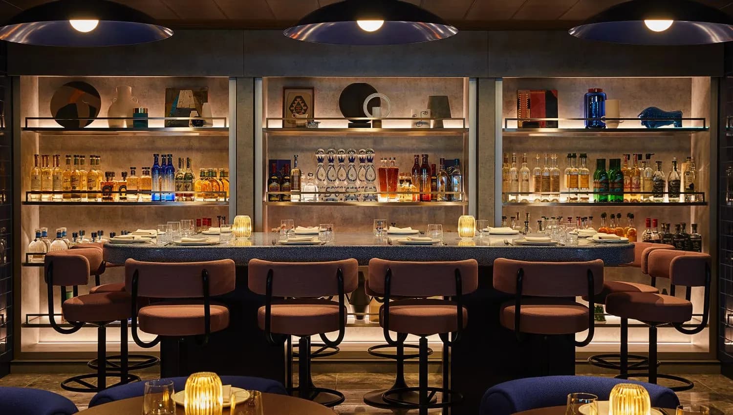 Virgin Voyage pink argave restaurant