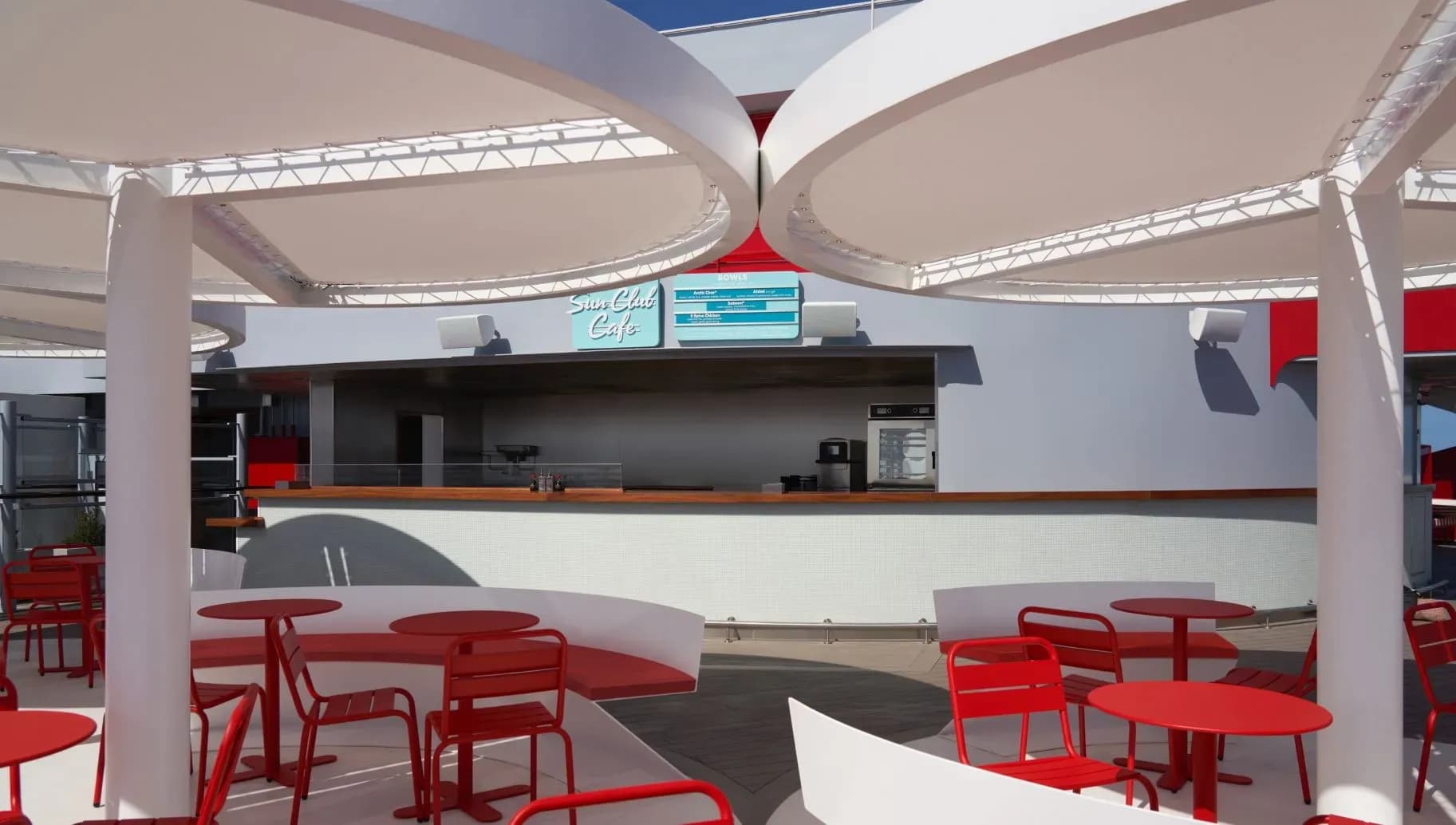 Virgin Voyage Sun club cafe