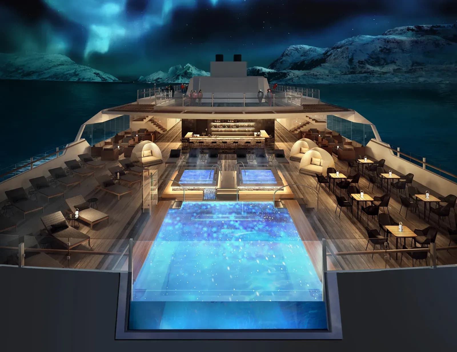MS Roald Amundsen cruise ship facilities and pool