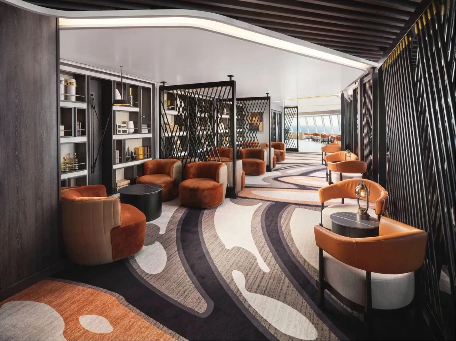 Norwegian Prima Observation Lounge Library - NCL Prima