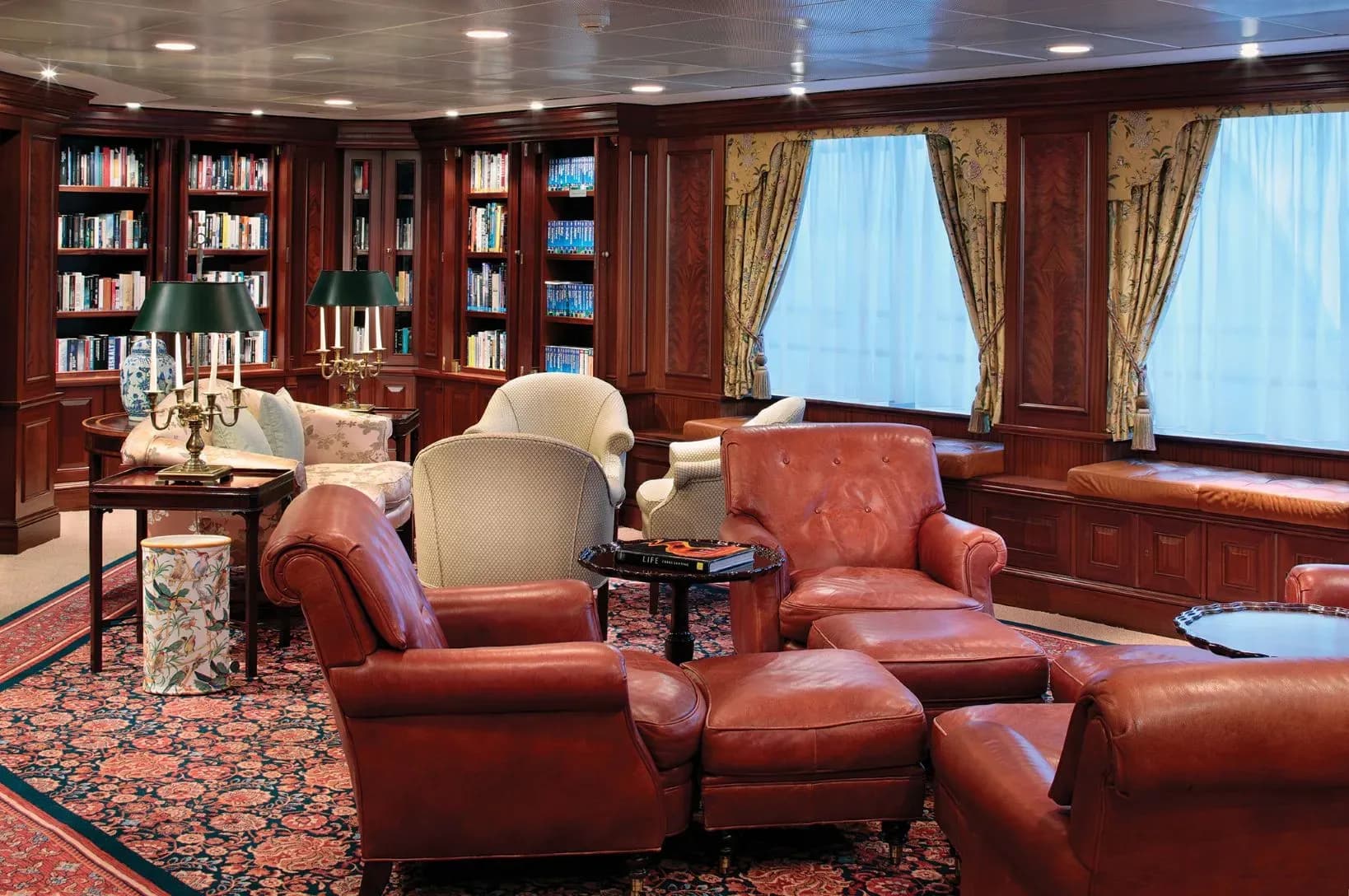 Oceania Sirena - library lounge- Oceania Nautica, Oceania insignia