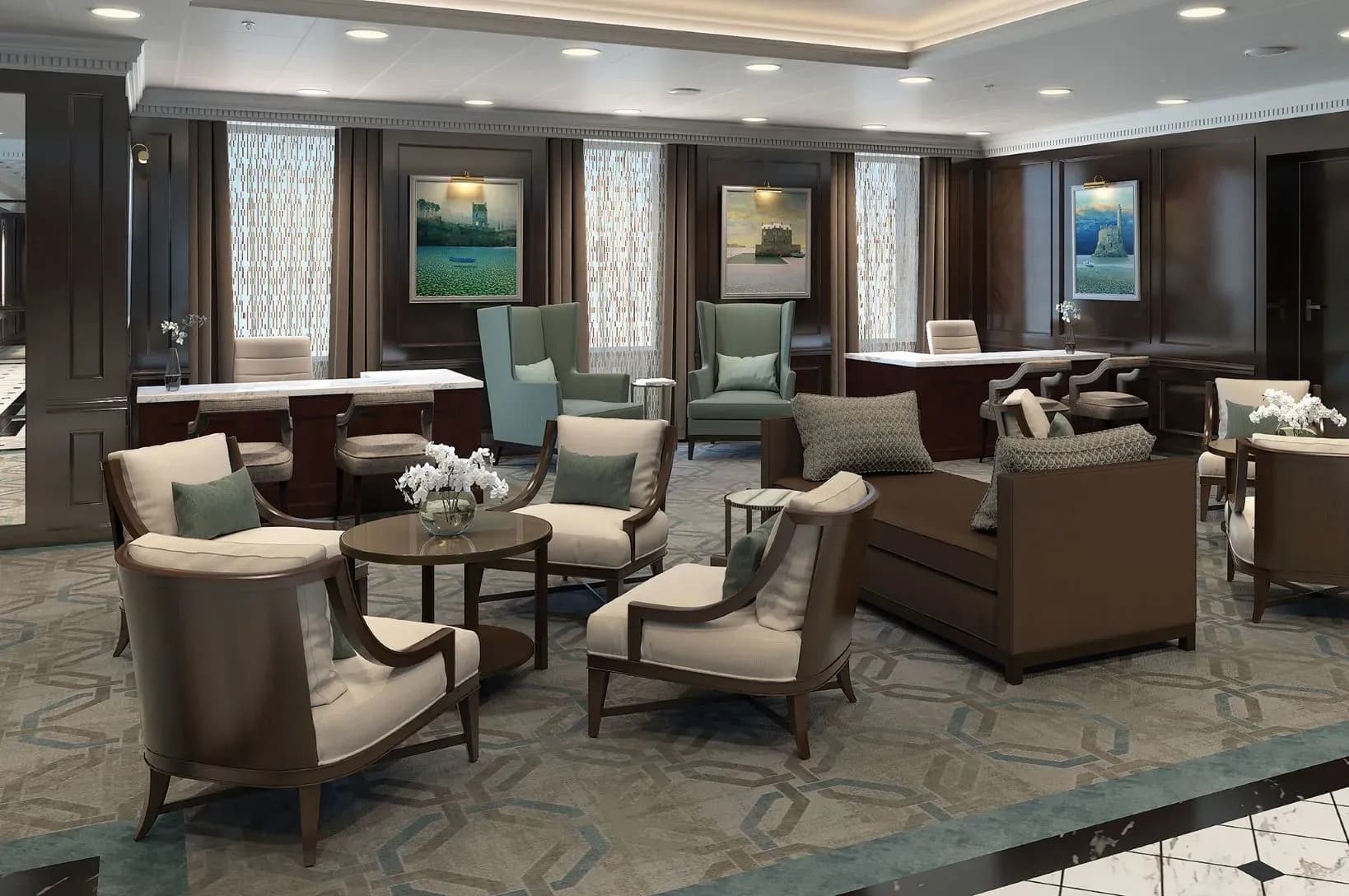 Oceania Sirena - bars and lounge - Oceania Nautica, Oceania insignia