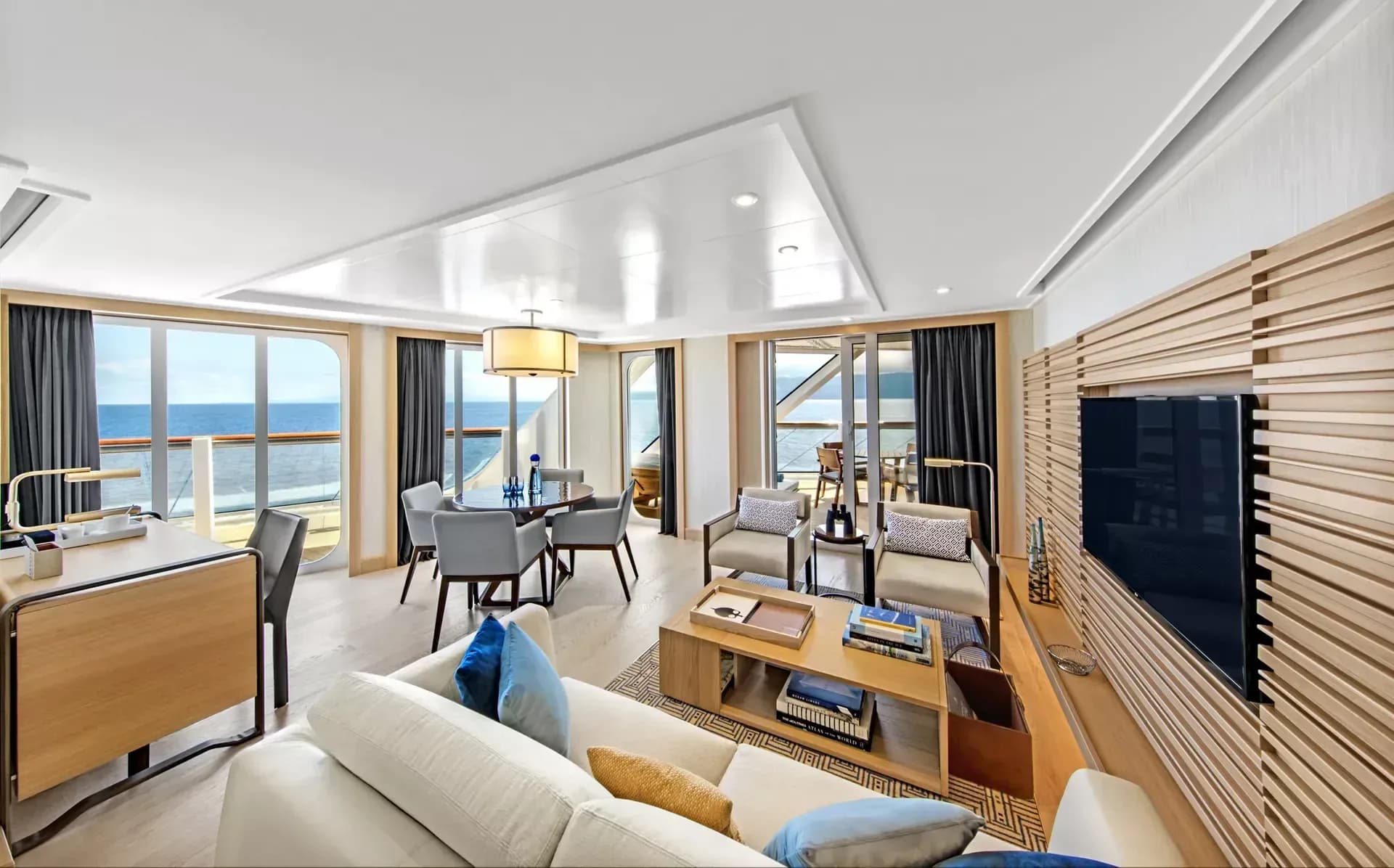 Viking Ocean Cruises Explorer Suite living room