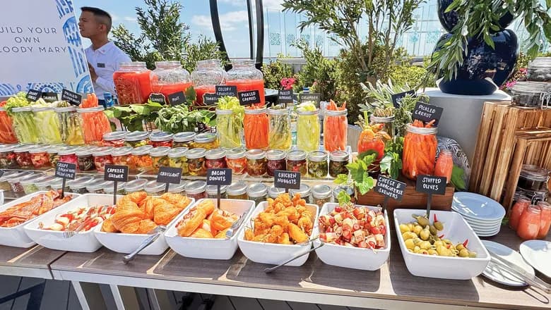 Celebrity xcel food and drinks