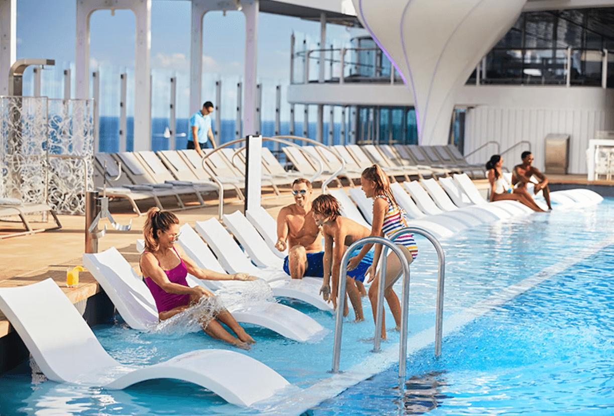 Celebrity cruise Pool, soak up in the sun at the pool on sea day