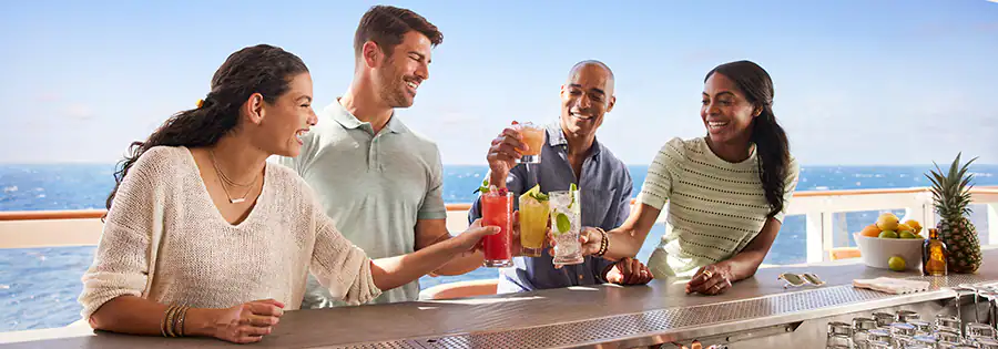 Cruise friends, cruise group and drinks package