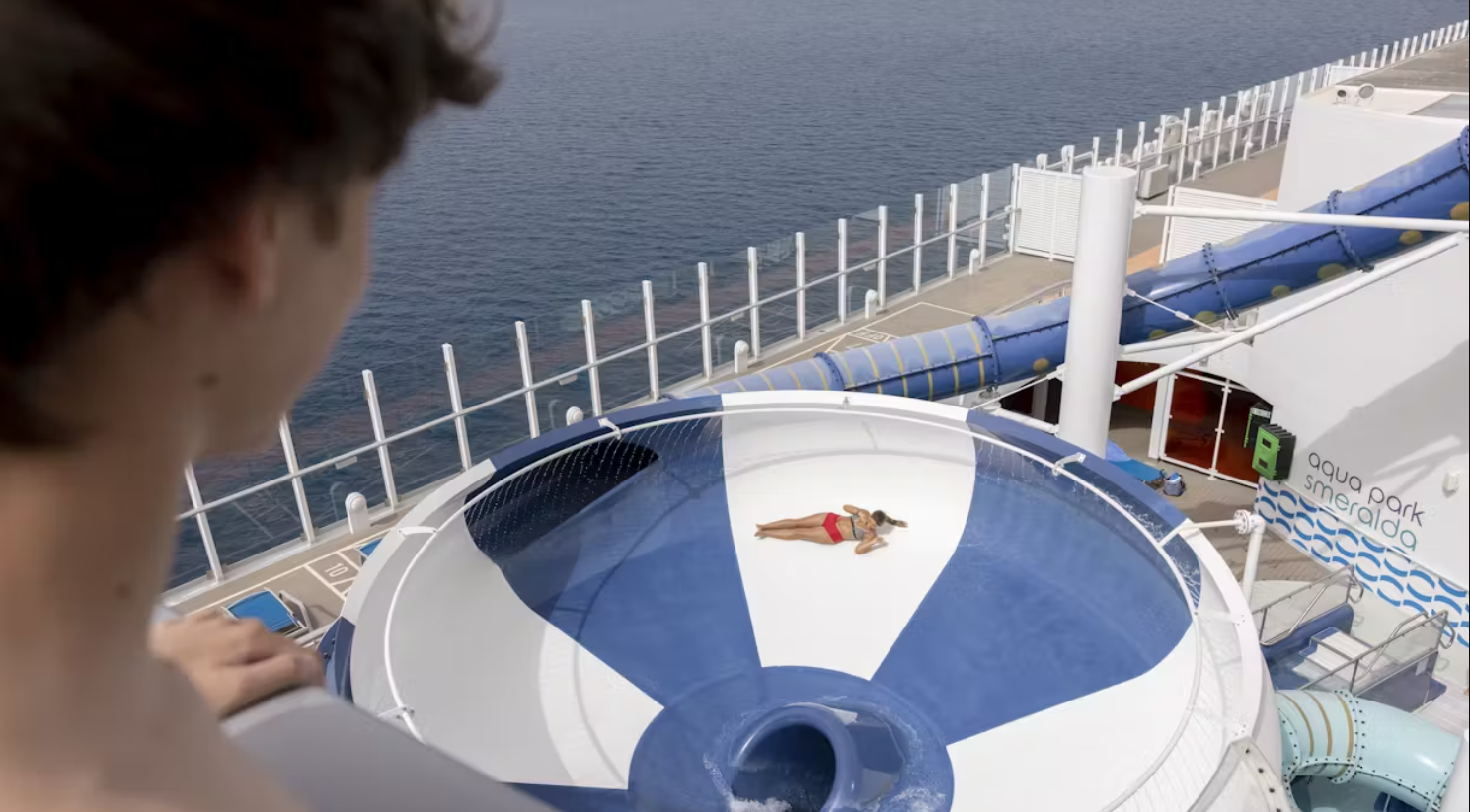 Costa smeralda aqua park, kids actities on a cruise ship