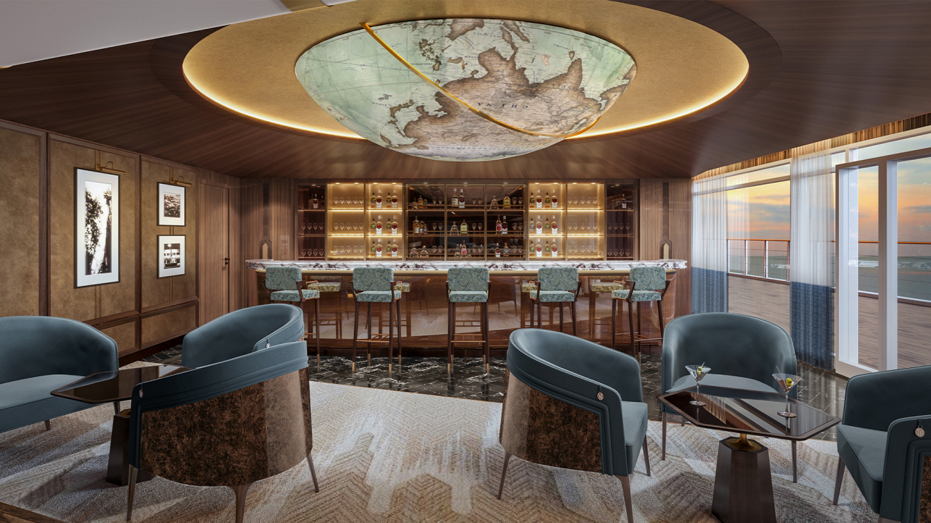 Seven Seas Prestige Meridian lounge , Regent cruises