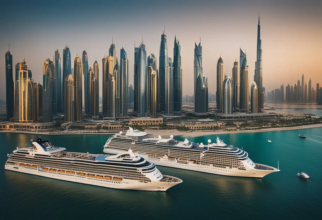 Cruiseships at Dubai port